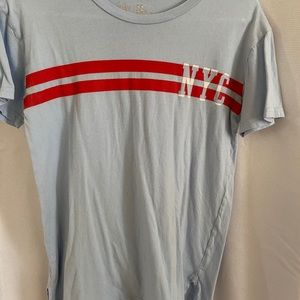 Flirtitude Active NYC blue and red shirt